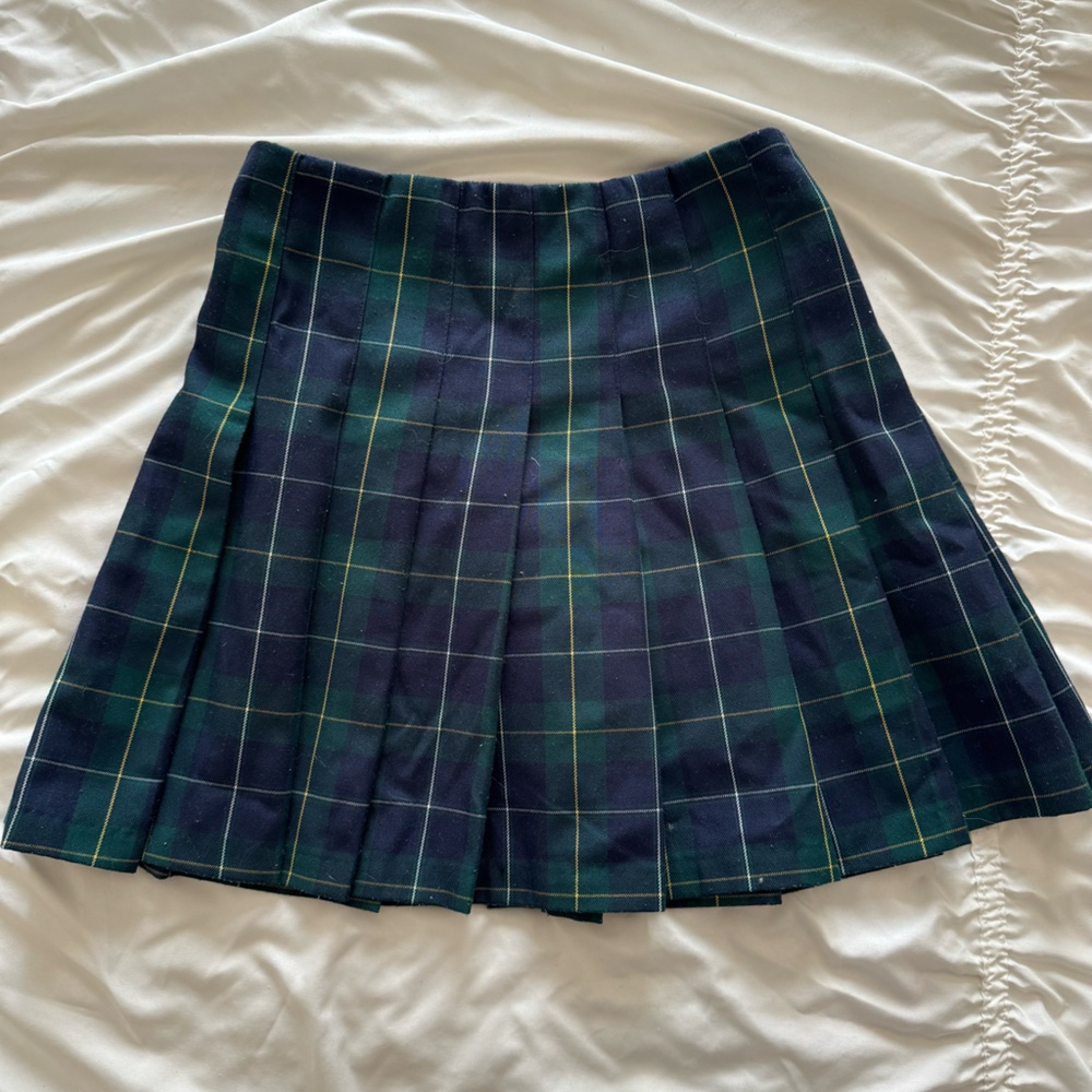 H&M plaid pleated skirt